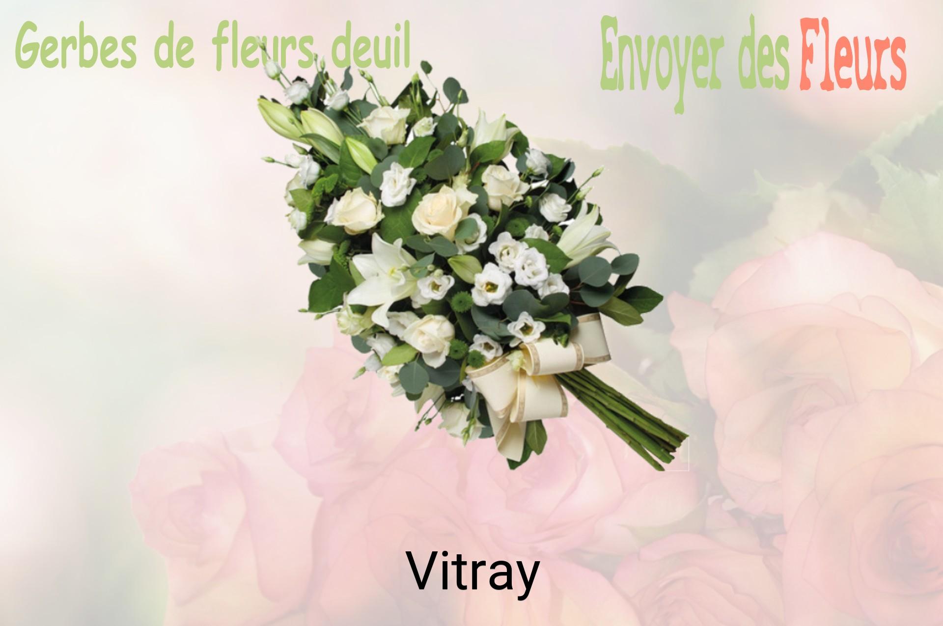 Gerbe de fleurs de deuil livrée à Vitray